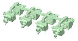Gniazda ogrzewania składu (druk 3D) 8 sztuk