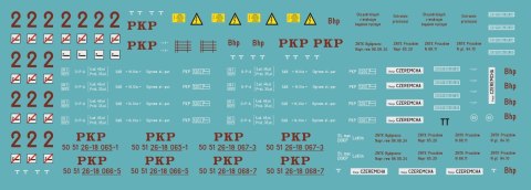 Kalkomania Bipa PKP "jajecznica" 4-członowa. Stacja Czeremcha TT