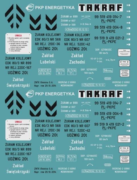 Kalkomania EDK80 PKP Energetyka