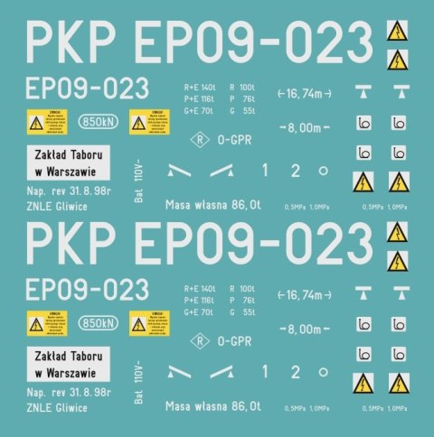 Kalkomania EP09-023 H0