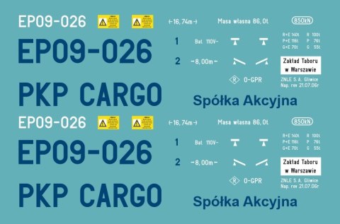 Kalkomania EP09-026 PKP Cargo