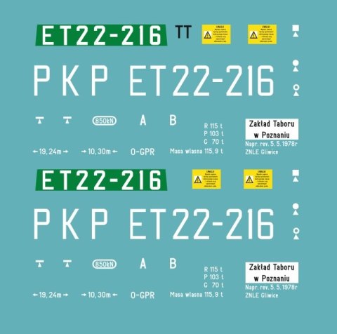 Kalkomania ET22-216 TT