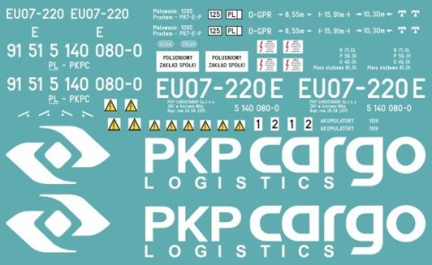Kalkomania EU07-220 PKP Cargo