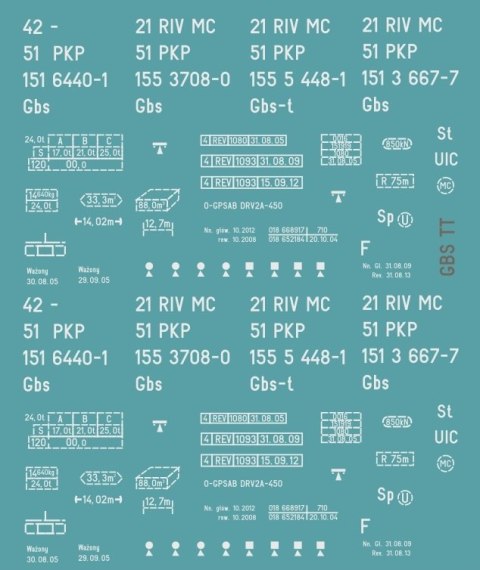 Kalkomania Gbs PKP TT