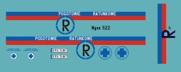 Kalkomania Nysa 522 Pogotwie Ratunkowe