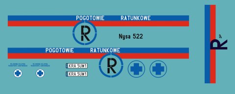 Kalkomania Nysa 522 Pogotwie Ratunkowe