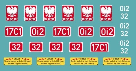 Kalkomania Oi2 (tabliczki)