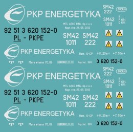 Kalkomania SM42 PKP Energetyka H0