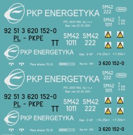 Kalkomania SM42 PKP Energetyka TT