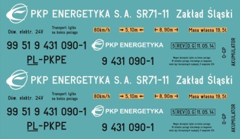 Kalkomania SR71-11 Zakład Śląski