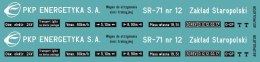 Kalkomania SR71 PKP Energetyka Zakład Staropolski