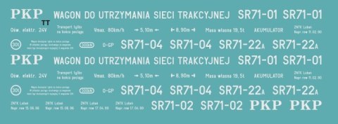 Kalkomania SR71 PKP niebieskie malowanie ep.IV TT