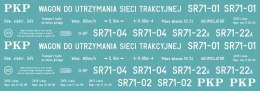 Kalkomania SR71 PKP niebieskie malowanie ep.IV