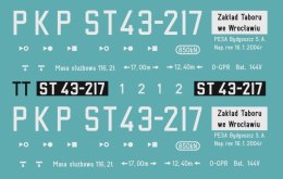 Kalkomania ST43-217 TT