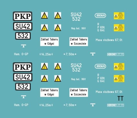 Kalkomania SU42-532 "Polsat" TT