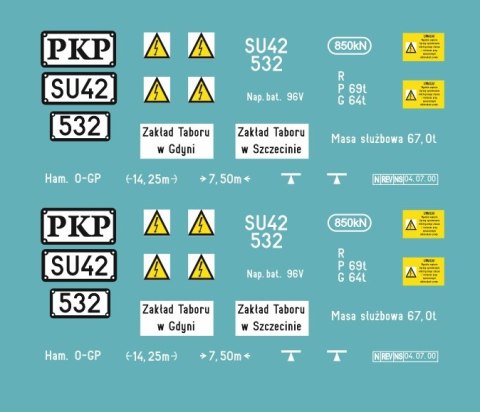 Kalkomania SU42-532 "Polsat"