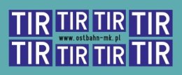 Kalkomania Tablice TIR niebieskie małe i większe