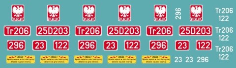 Kalkomania Tr206 (tabliczki)