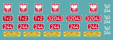 Kalkomania Ty2 (tabliczki) TT