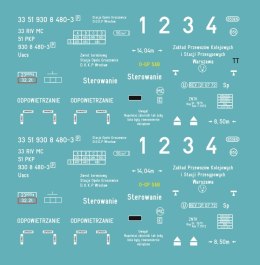 Kalkomania Uacs białe opisy epoka IV TT