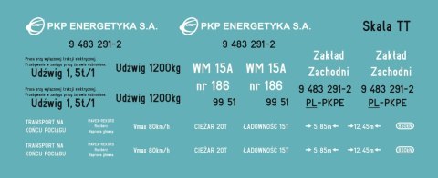 Kalkomania WM-15A PKP Energetyka TT