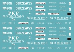 Kalkomania Wagon Ogrzewczy Zhx