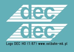 Kalkomania loga DEC białe