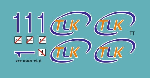 Kalkomania logo i 1 klasa TLK TT