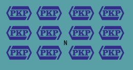 Kalkomania niebieskie logo PKP N