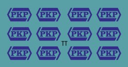 Kalkomania niebieskie logo PKP TT