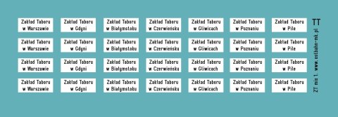 Kalkomania przydziały do lokomotywowni miks 1 TT