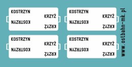 Kalkomania tablice kierunkowe Kostrzyn - Krzyż