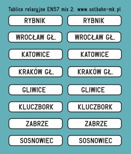 Kalkomania tablice relacyjne EN57 mix 2