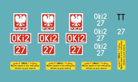 Kalkomania tabliczki Oki2-27 TT