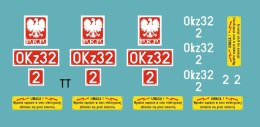 Kalkomania tabliczki Okz32-2 TT