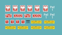 Kalkomania tabliczki Pm1 TT