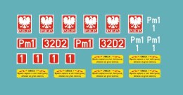 Kalkomania tabliczki Pm1