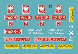 Kalkomania tabliczki Pm36-2 TT