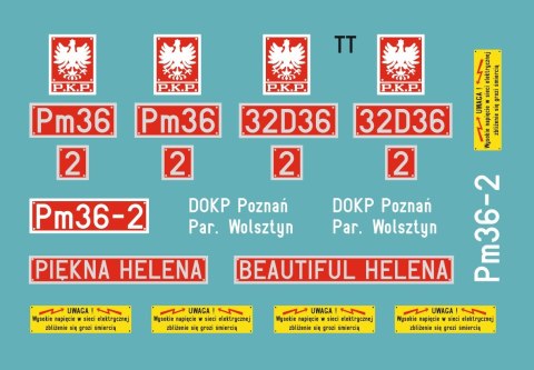 Kalkomania tabliczki Pm36-2 TT