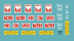 Kalkomania tabliczki Tki3 TT