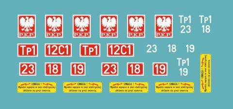 Kalkomania tabliczki Tp1