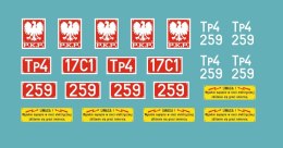 Kalkomania tabliczki Tp4