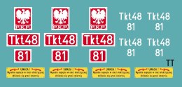 Kalkomania tabliczki parowozu Tkt48 TT