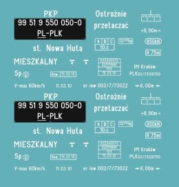 Kalkomania wagon mieszkalny IM Kraków