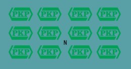Kalkomania zielone logo PKP N