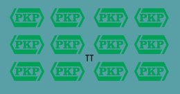 Kalkomania zielone logo PKP TT