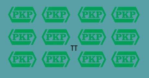 Kalkomania zielone logo PKP TT