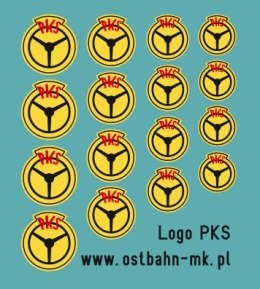 Logo PKS 4 rozmiary po 4 sztuki