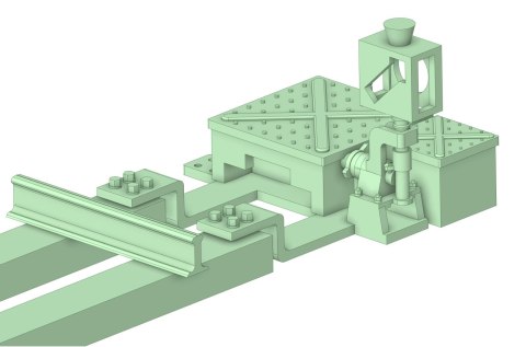Napęd rozjazdu mechaniczny (druk 3D) lewy z latarnią