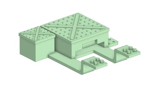 Napęd rozjazdu mechaniczny (druk 3D) prawy